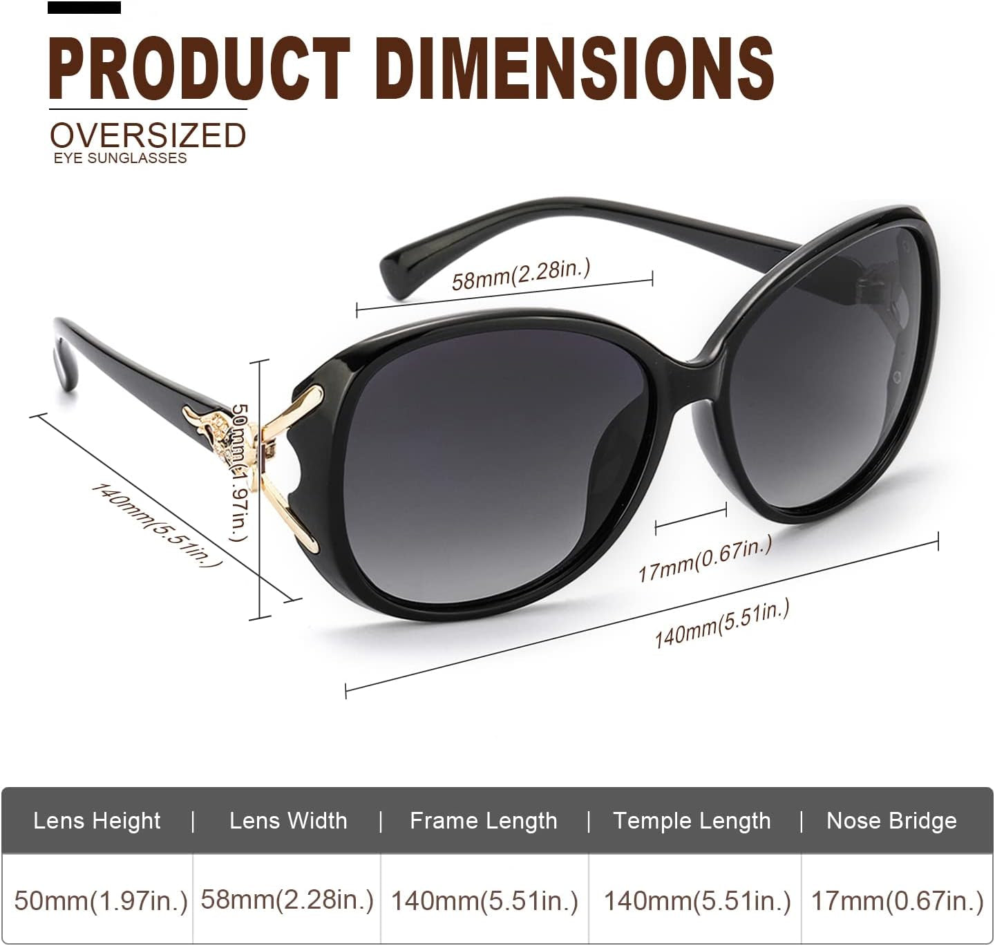 Sunglasses for Women Trendy Polarized Sunglasses Oversized Big Sun Glasses Ladies Shades UV Protection