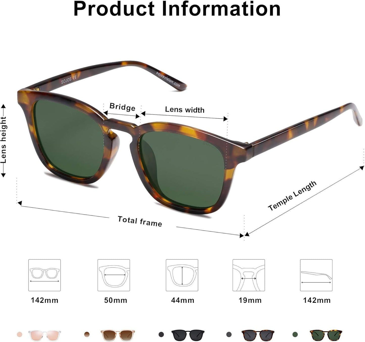 Polarized Sunglasses for Women Men Classic Vintage Style Shades