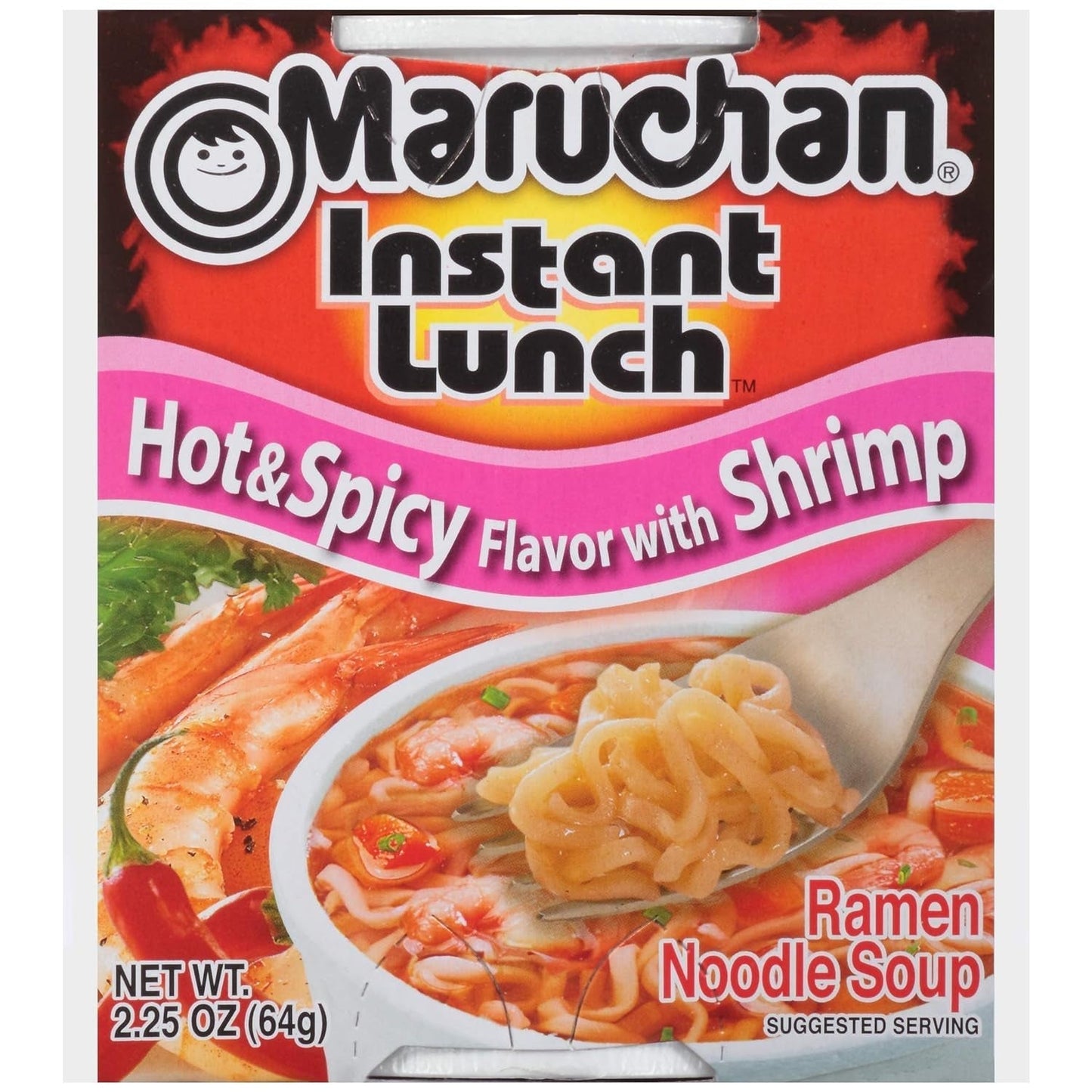 Ramen Instant Lunch Variety, 5 Flavors (Pack of 12) with  Chopsticks