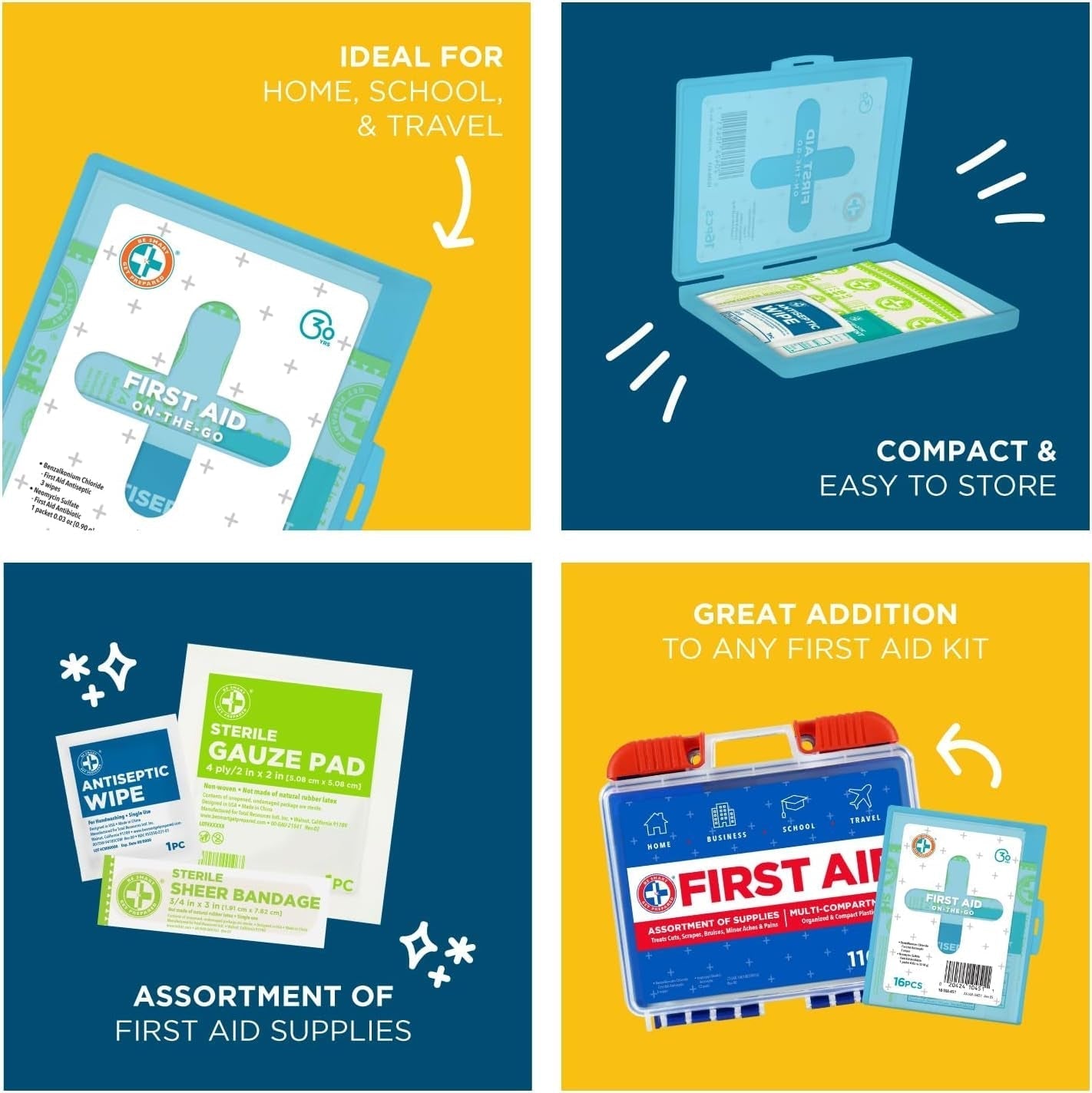 Compact First Aid Kit, FSA/ HSA Eligible (Packaging May Vary)