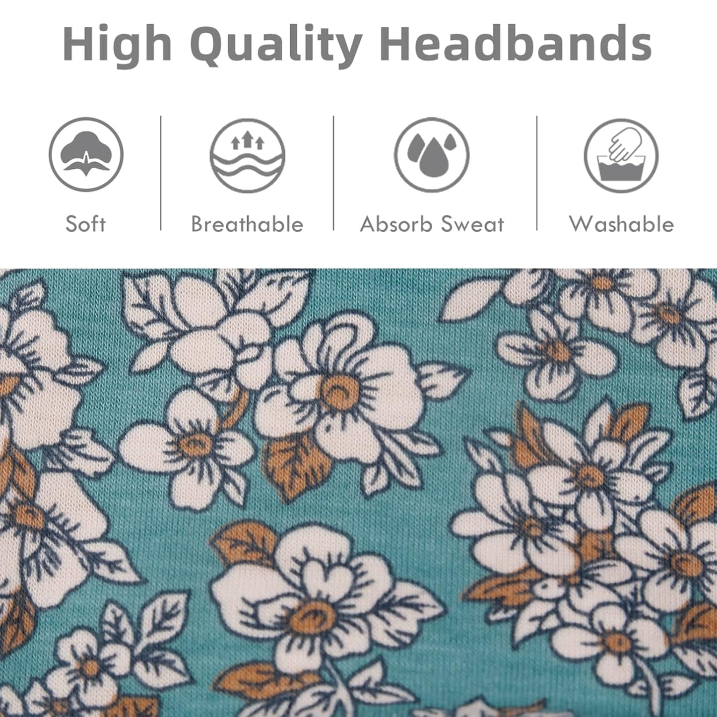 Headbands for Women Boho Elastic Hairbands for Women’S Hair Non Slip Wide Thick Head Band Fashion Soft Fabric Woman Headbands Short Hair Accessories for Women 6 Pack