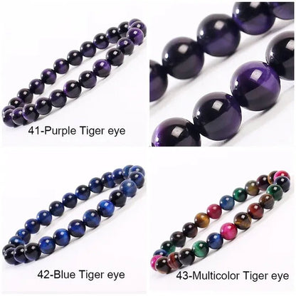 43 Style New 8MM Natural Stone Bracelet / Apatite / Agate /Amethyst /Watermelon /Rose Quartz /Morgan Stone/Malachite/Tiger Eye Fashion Bracelet Unisex