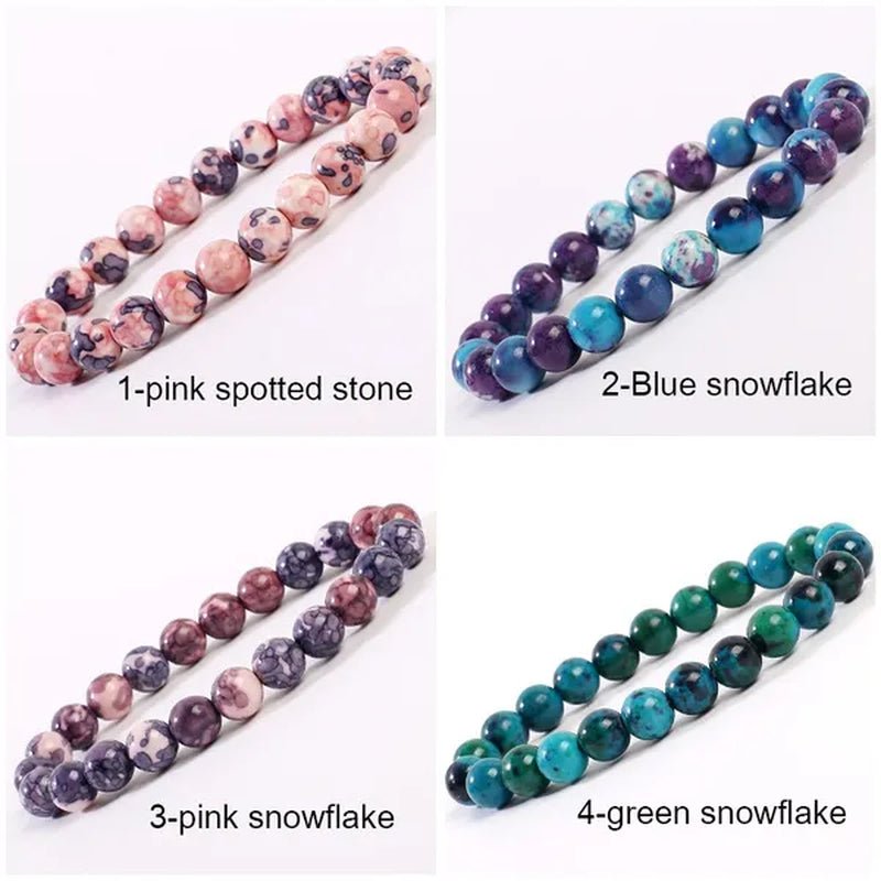 43 Style New 8MM Natural Stone Bracelet / Apatite / Agate /Amethyst /Watermelon /Rose Quartz /Morgan Stone/Malachite/Tiger Eye Fashion Bracelet Unisex - WORLD TIME VISITS