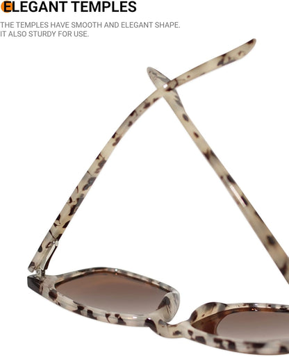 Polarized Sunglasses for Womens and Mens,Classic Square Frames Shades for UV Protection, Stylish and Trendy Sunnies