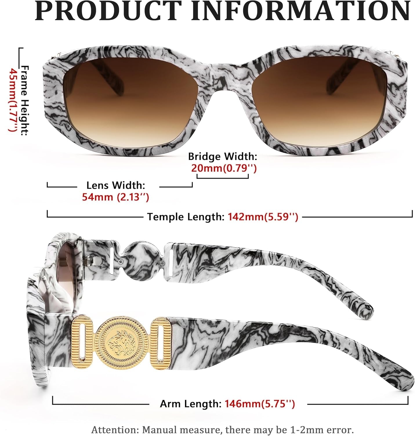 Retro Trendy Rectangle Sunglasses Women Men Vintage 90S Small Narrow Square Sunglasses B2322