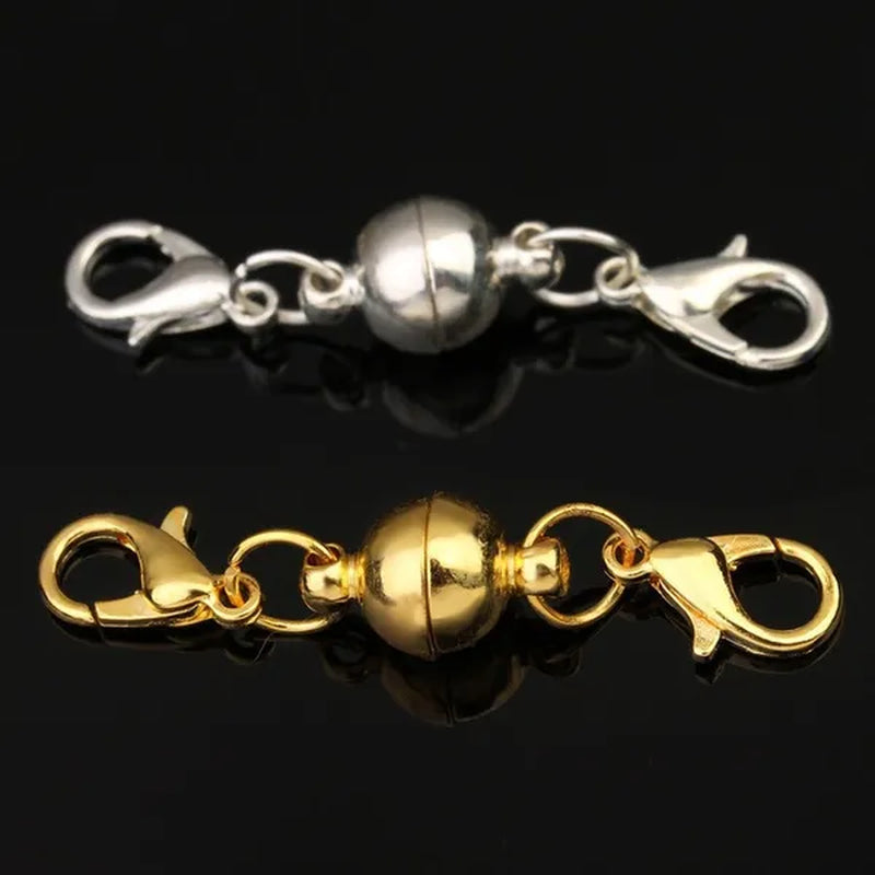 10/4 Pcs Magnetic Clasp DIY Jewelry Accessories Gold Necklace Bracelet Connector Hook Clasp Metal Silver