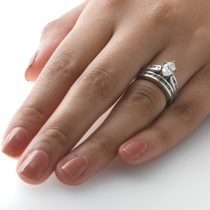 Pompeii 2 Carat Marquise Diamond Engagement Wedding Ring Set White Gold 14Karat (G/H,I1)