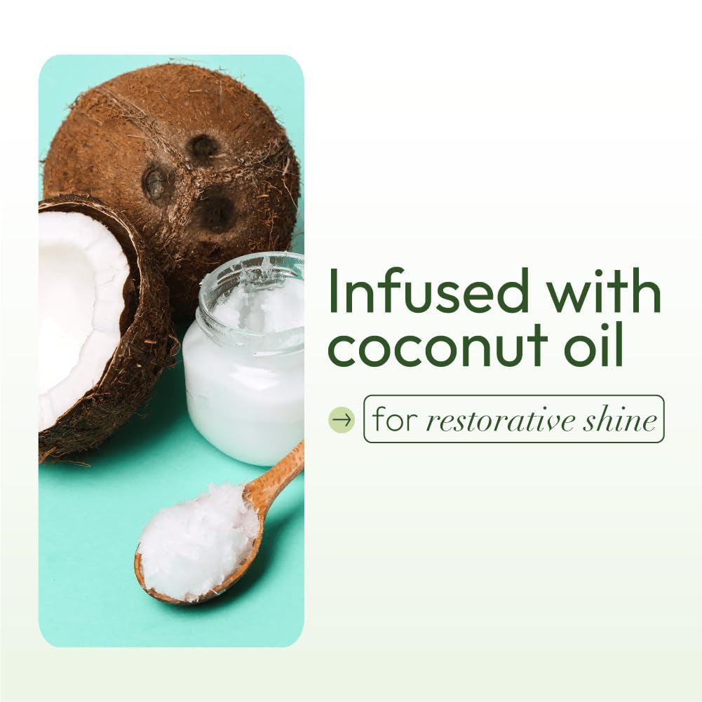 Olive Oil Heat Protection Hair Serum Infused with Coconut Oil for Restorative Shine - 6 Ounces (Pack of 1)