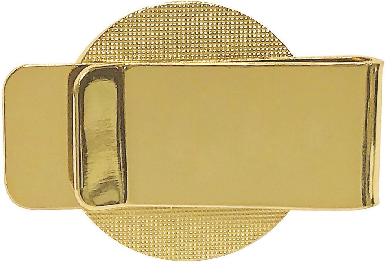 Coin Money Clip - Presidential Seal JFK Half Dollar Selectively Layered in Pure 24K Gold, Brass Moneyclip, Holds Currency, Credit Cards, Cash, U.S. Coin - WORLD TIME VISITS