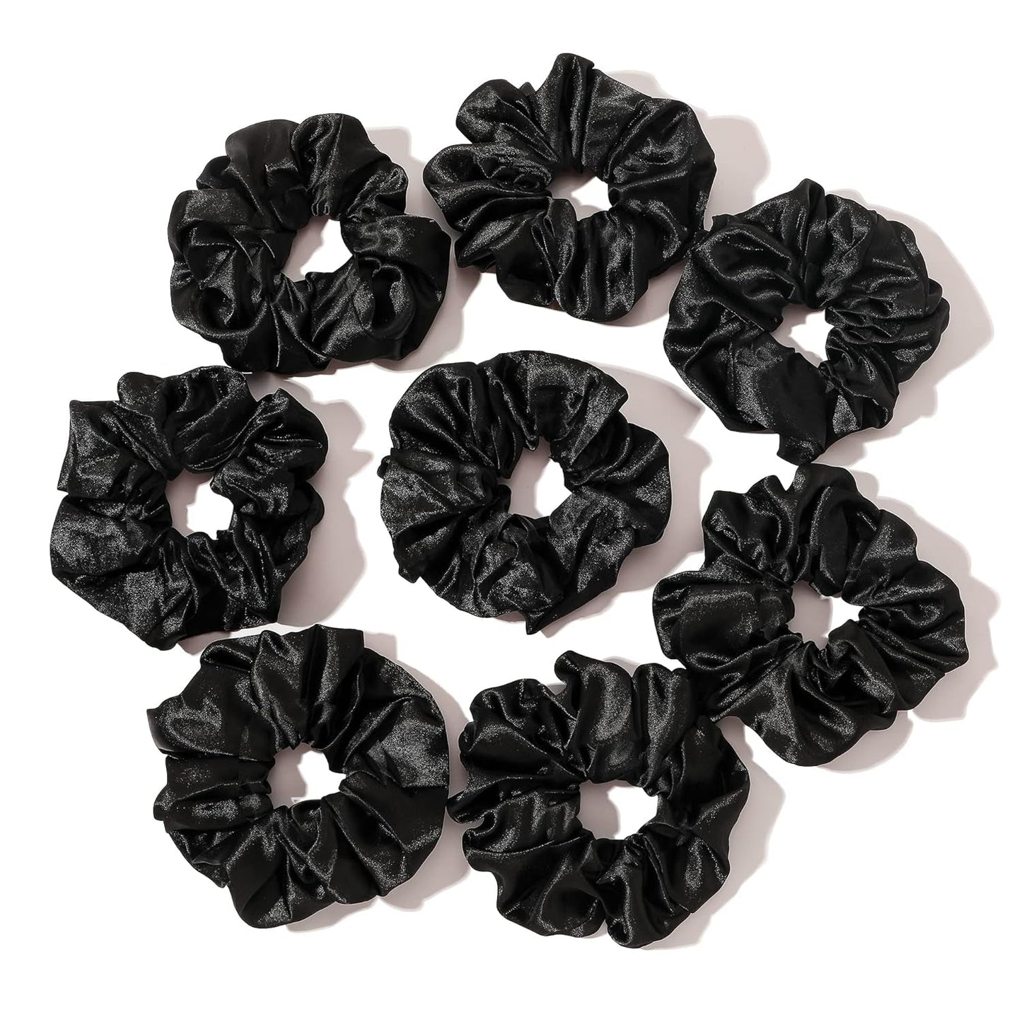 Scrunchies Hair Ties Satin Scrunchies Soft than Silk Scrunchies Elastics Bands Ponytail Holder Pack of Neutral Scrubchy Hair Accessories Women Girls (8Pcs)