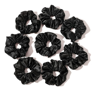 Scrunchies Hair Ties Satin Scrunchies Soft than Silk Scrunchies Elastics Bands Ponytail Holder Pack of Neutral Scrubchy Hair Accessories Women Girls (8Pcs)