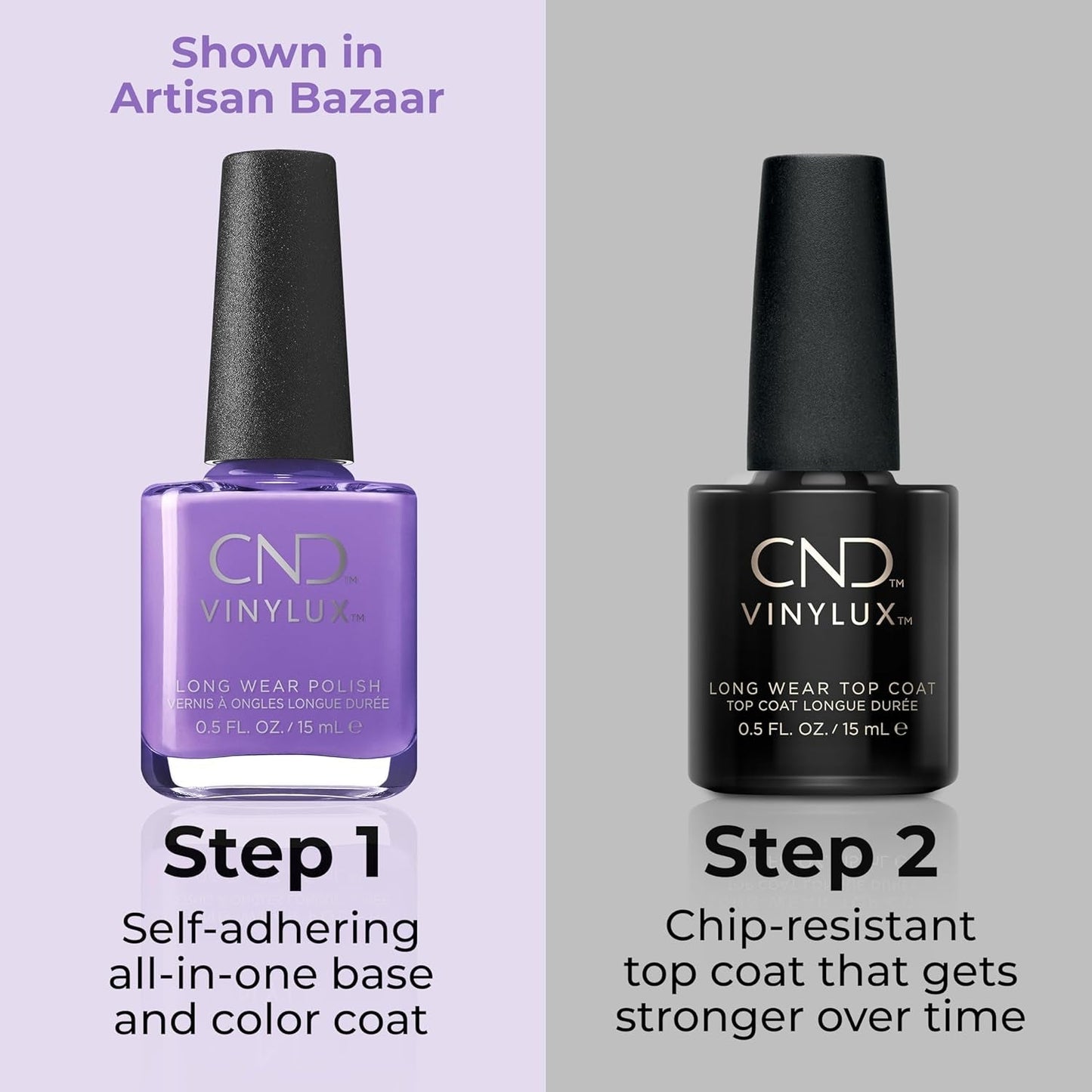 Vinylux Longwear Purple Nail Polish, Gel-Like Shine & Chip Resistant Color, 0.5 Fl Oz