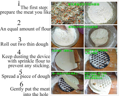 Russian Ravioli Maker Dumplings Mold, Russian Dumplings Maker,Pelmeni Metal Mold - Meat Dumplings - Saves the Dumpling Makers a Lot of Time and Bring Great Family Fun,Must-Have Item in All Kitchens.