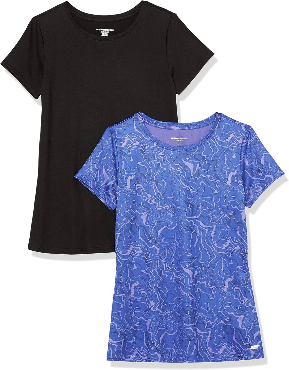 Women'S Tech Stretch Short-Sleeve Crewneck T-Shirt (Available in plus Size), Multipacks - WORLD TIME VISITS