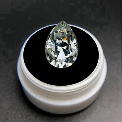 Natural Brilliant Pear Cut 14.00 X 16.00Mm 8.50~9.00 Carat EF Genuine White VVS Loose Moissanite Gemstone