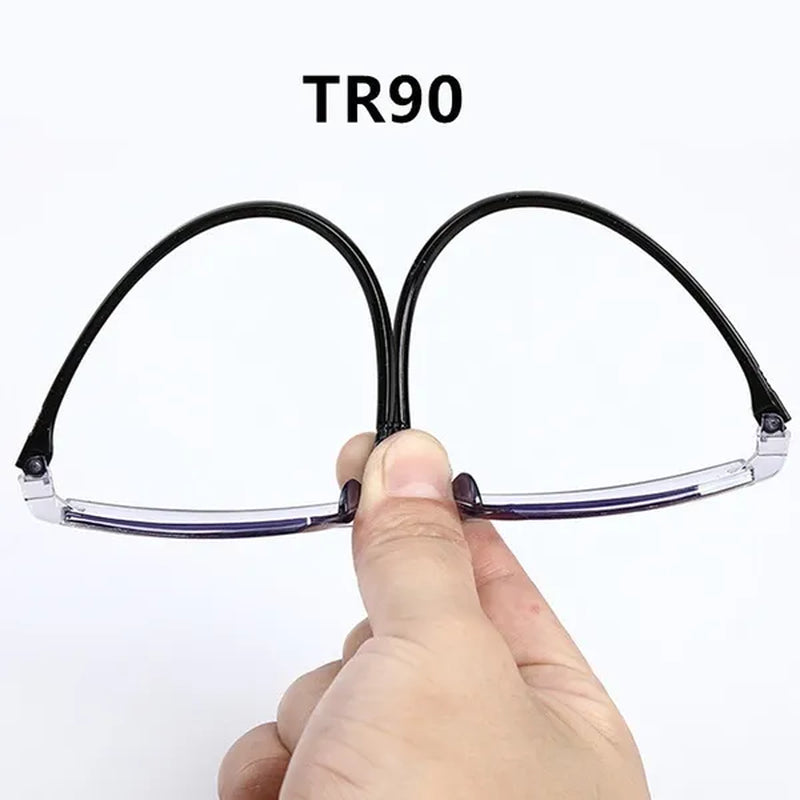 Rimless Diamond-Cut Reading Glasses Anti-Blue Light and Blue Film Integrated for Women Men Full Degree +1.0 +1.5 +2.0 +2.5 +3.0 +3.5 +4.0