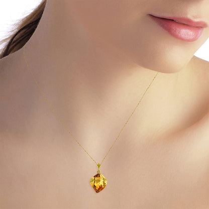 14K Yellow Gold Necklace with Natural Twisted Briolette Citrine Pendant NATURAL UNTREATED CITRINE Handcrafted Fine Jewelry Solid Gold Genuine Gemstone. Anniversary Birthday Mother'S Day Valentines Graduation, Christmas Spring Summer New Year Women Gift Ma