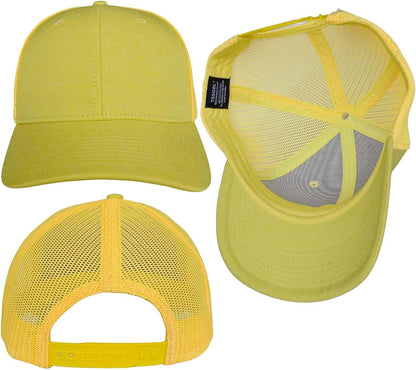 2 Pack Snapback Trucker Baseball Hats Mesh Back Adjustable Blank Ball Caps for Men Women