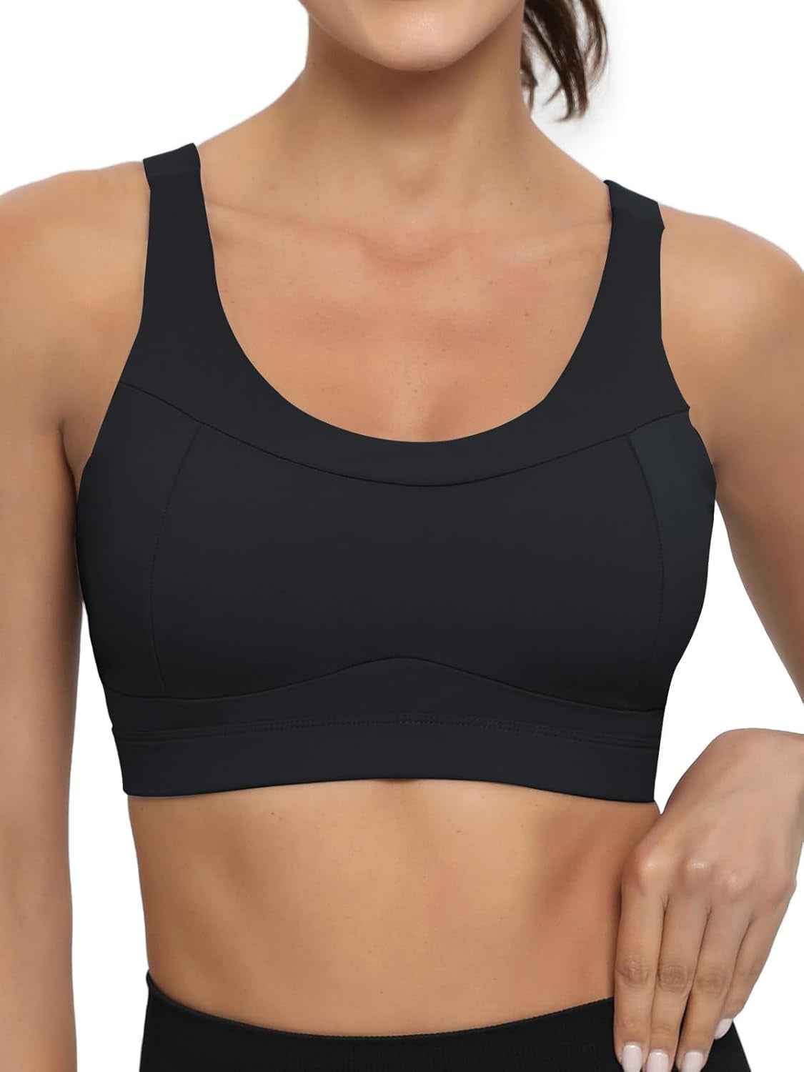 High Impact Sports Bras for Women,Racerback Running Bra Workout Crop Tank Tops Longline Sports Bra Push Up