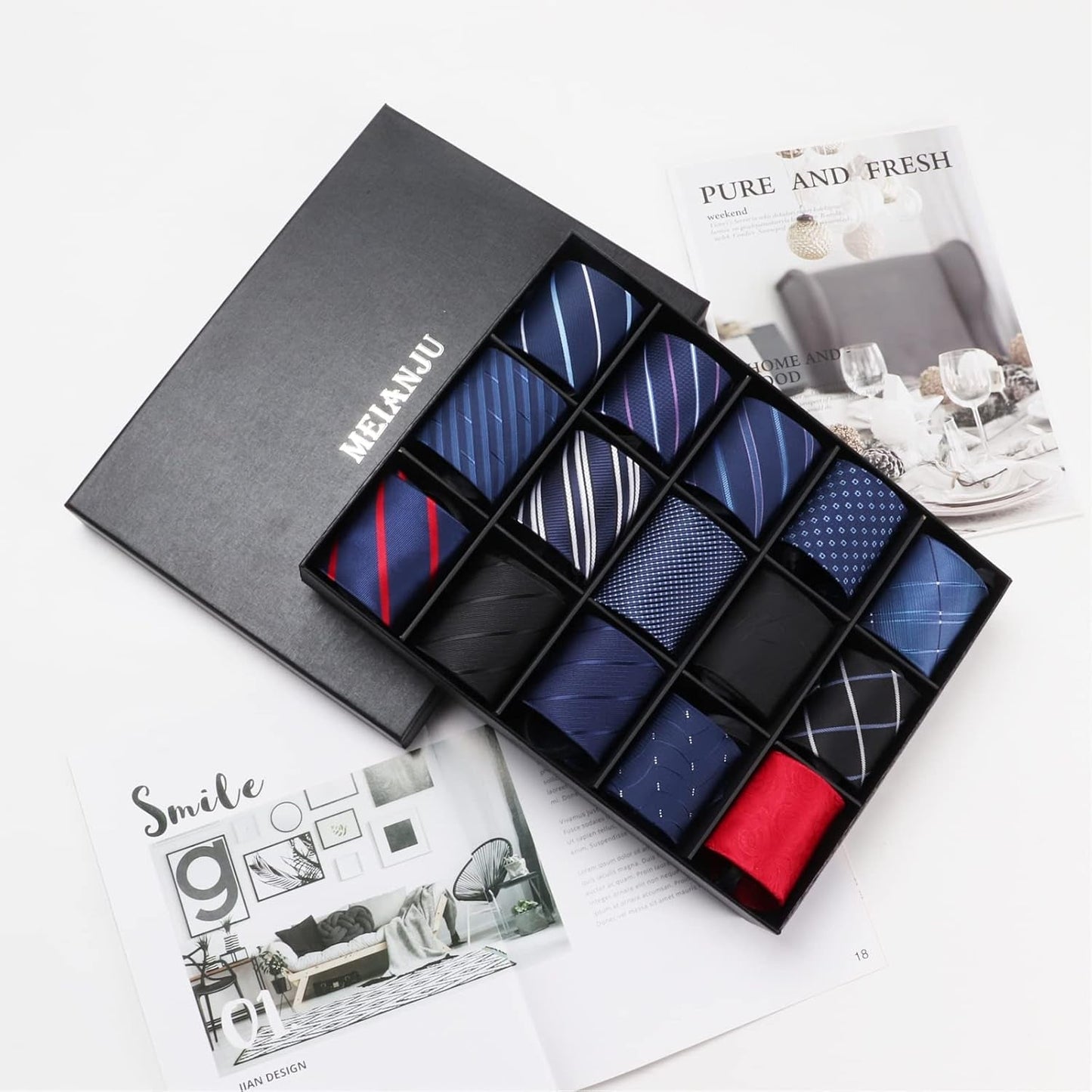Mens Ties, Mens Zipper Ties Neckties for Men, Silky Zip up Ties, Men'S Pretied Ties Set - WORLD TIME VISITS