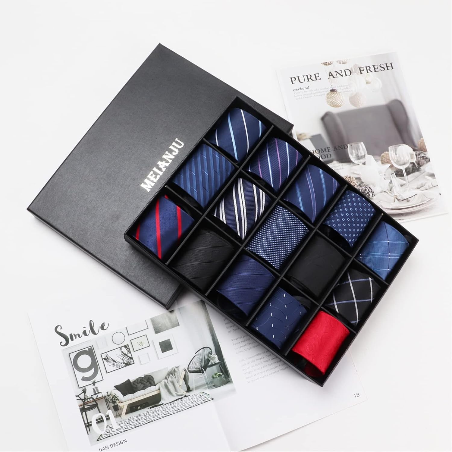 Mens Ties, Mens Zipper Ties Neckties for Men, Silky Zip up Ties, Men'S Pretied Ties Set - WORLD TIME VISITS