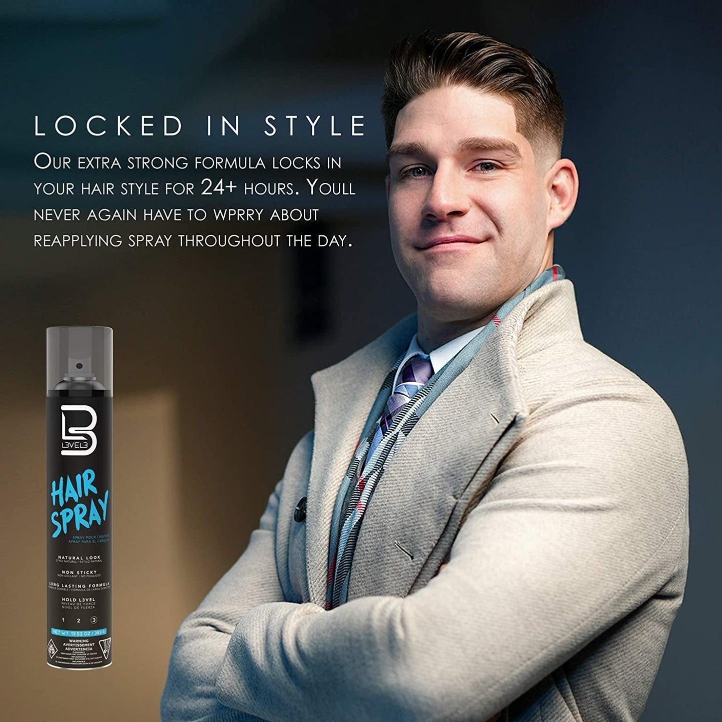 Level 3 Hair Spray - Long Lasting and Strong Hold Hair Spray - Great for Men and Women - Level Three - Suitable for All Hair Types