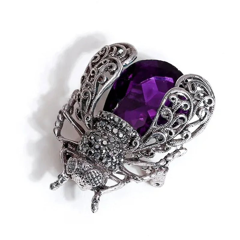 Crystal Insect Brooch Beetles Brooches Pin Fashion Brooch For Women Pins Scarf Clip Jewelry Broach Bouquet