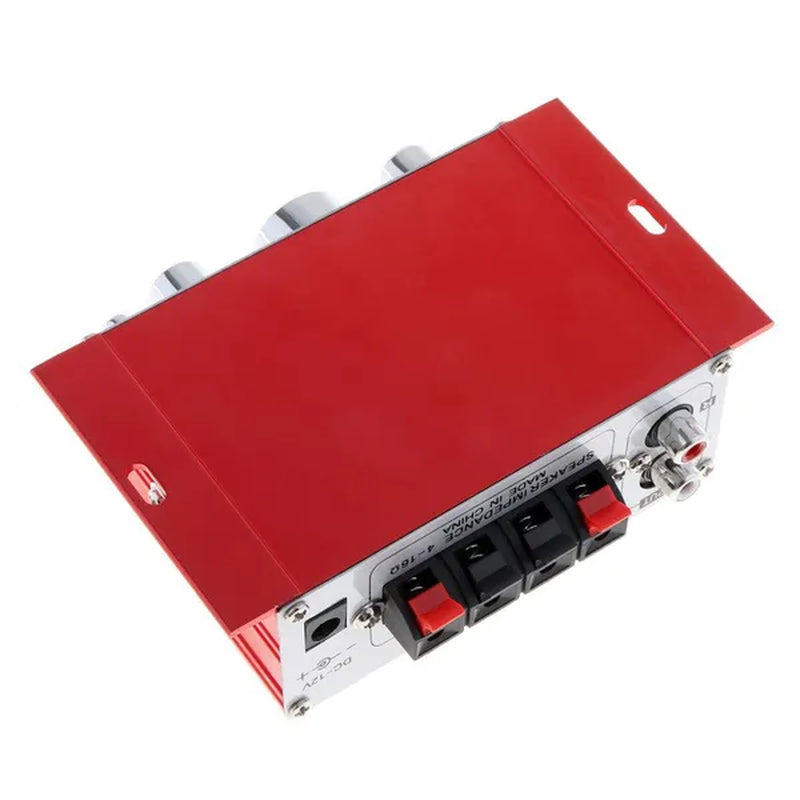 2CH Hi-Fi Car Stereo Amplifier Support CD / DVD / MP3 Input with Remote Control for Car Motorcycle Home