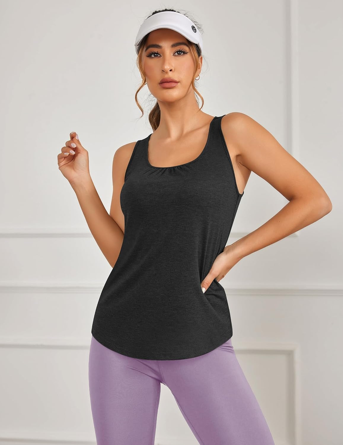 Workout Tank Tops for Women Racerback Loose Fit Yoga Top Sleeveless Gym Shirt Running Athletic Tanks Pack S-3XL - WORLD TIME VISITS