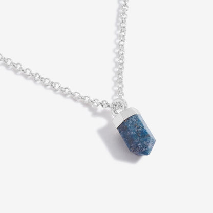 Affirmation Crystal a Little Confidence Womens Lapis Lazuli Color Plated 18 Inch Adjustable Chain Pendant Necklace