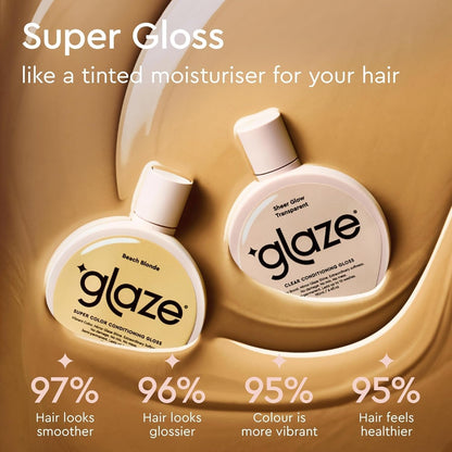 Super Gloss Color Conditioning Gloss – Beach Blonde for Medium to Dark Blonde Hair – Rinse Out Semi-Permanent Hair Gloss That Enhances Color and Boosts Shine & Hydration