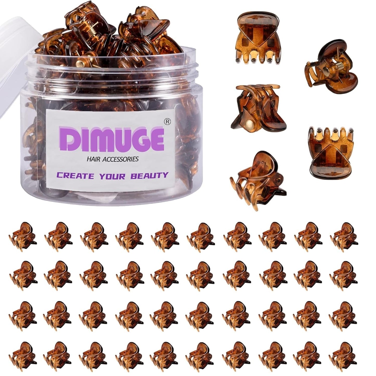 45 Pcs Brown Mini Hair Clips for Women and Girls 1/2 Inch Tiny Claw Clips Holder Hair Back, Clamp Bangs, Durable Strong Grip Non - Slip Small Hair Clips. - WORLD TIME VISITS