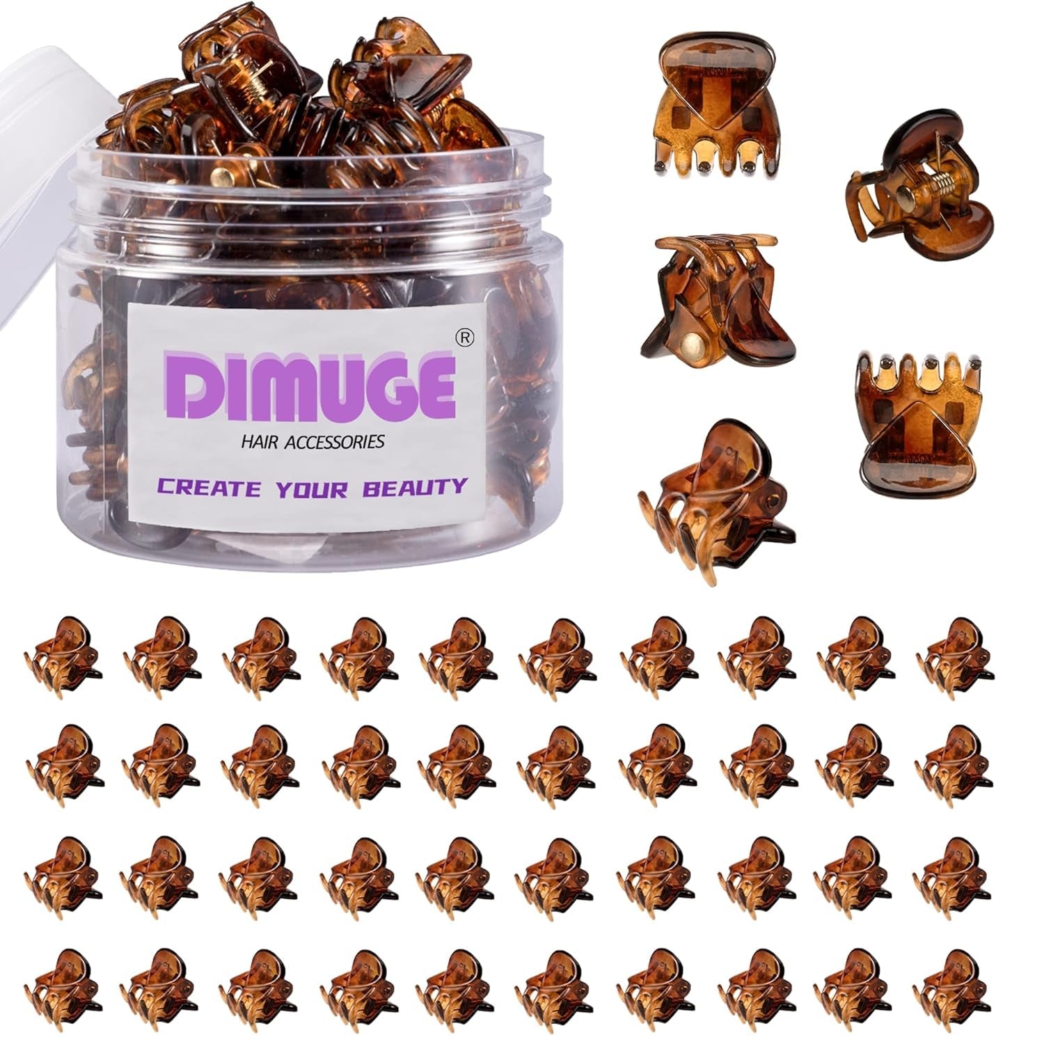 45 Pcs Brown Mini Hair Clips for Women and Girls 1/2 Inch Tiny Claw Clips Holder Hair Back, Clamp Bangs, Durable Strong Grip Non - Slip Small Hair Clips. - WORLD TIME VISITS
