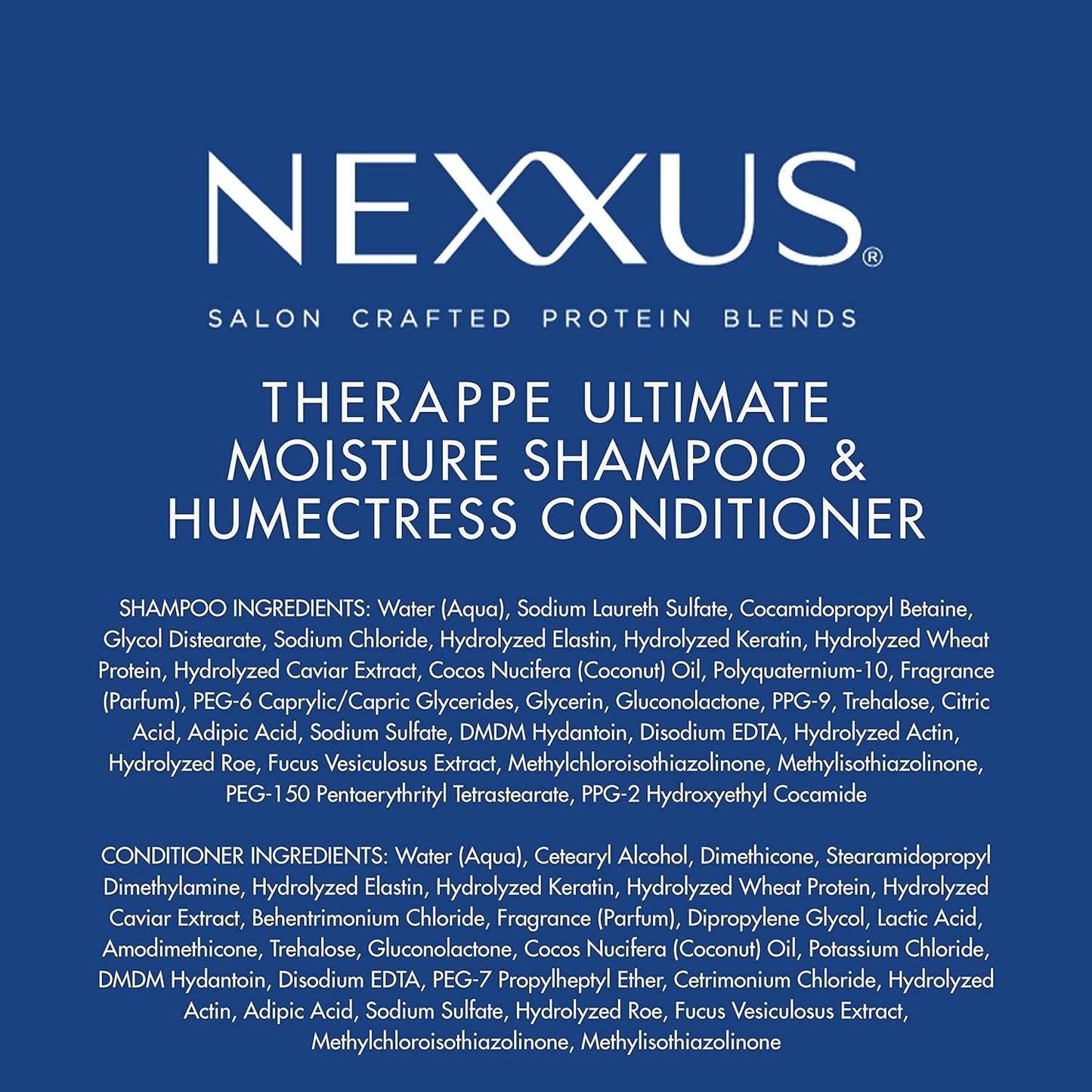 Shampoo and Conditioner Therappe Humectress 2 Count for Dry Hair Silicone-Free, Moisturizing Caviar Complex and Elastin Protein 33.8 Oz