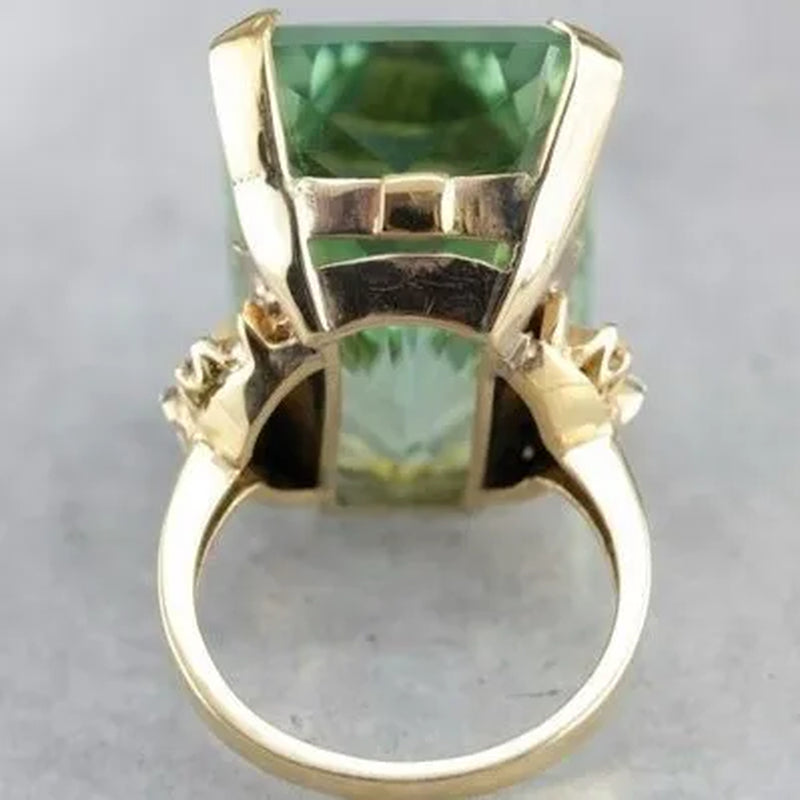3 Carats Green Diamond Luxurious 925 Sterling Silver Women'S Engagement Wedding Love Ring Size 6-10