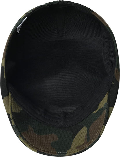 Men'S Cotton Flat Ivy Gatsby Newsboy Driving Hat Cap (Green Camouflage)