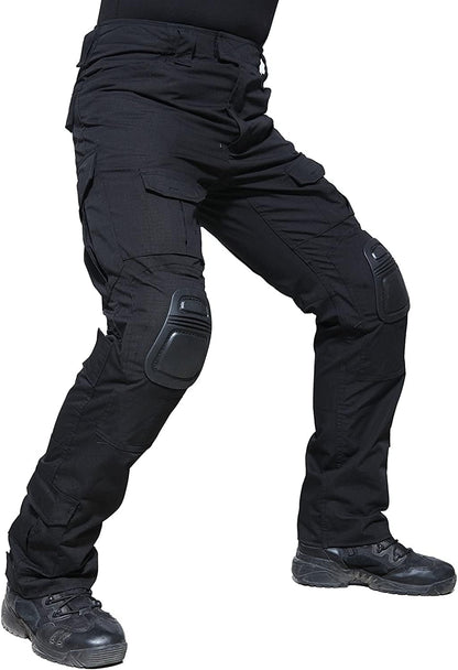 Mens Tactical Military Suits Long Sleeve Rip-Stop Uniforms Combat Shirt and Pants Elbow Knee Pads