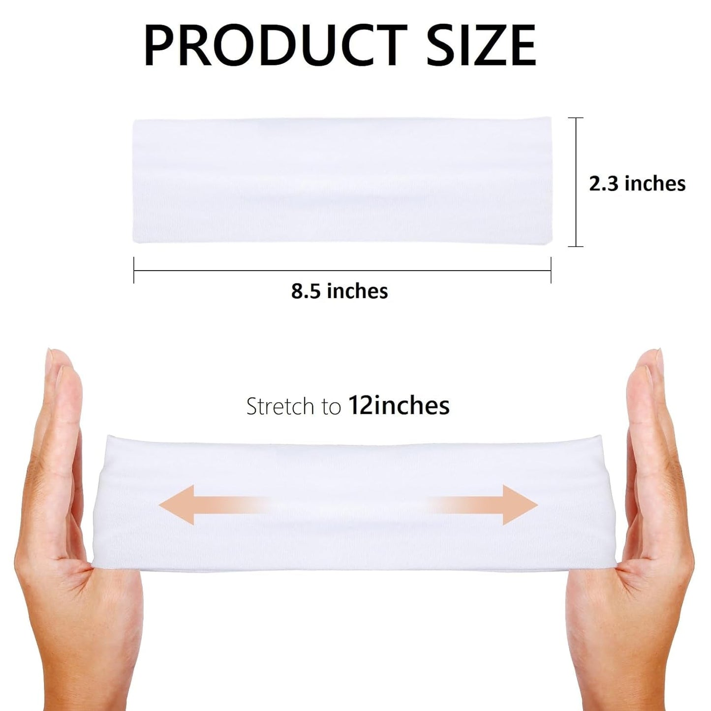 Headbands for Women 16 Pack Elastic Hair Bands for Women' Hair Non Slip Soft Cloth Fabric Headbands Women Hair Accessories, Black White Gray Women‘S Headband