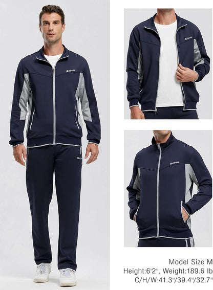 Men'S Tracksuit Sweatsuits 2 Piece Set Athletic Jogging Gym Activewear Sweat Track Suits Sets