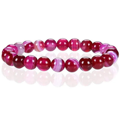 6mm 8mm Natural Stone Chakra Beaded Charm Bracelets Tiger Eye Amethyst Lapis Lazuli Healing Beads Bracelet Women Yoga Jewelry