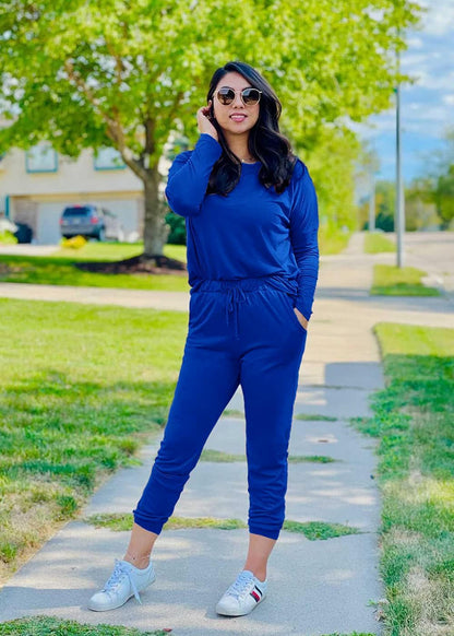 Women'S Fall 2 Piece Lounge Outfit Long Sleeve Crewneck Pullover Tops High Waisted Pants Set Tracksuit