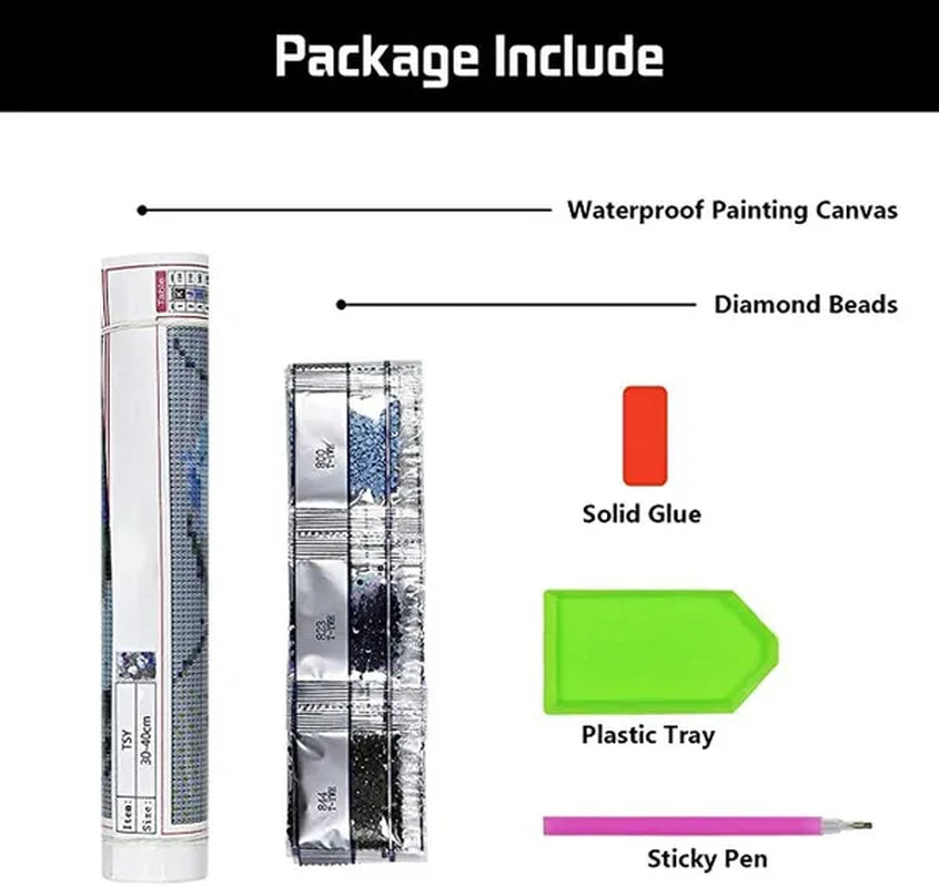 5D Diamond Painting,Diamond Art , Diamond Painting Kits DIY Round Rhinestone Diamond Art Kits for Adults, Diamond Paintings Are Interesting and Meaningful Wall Decorations