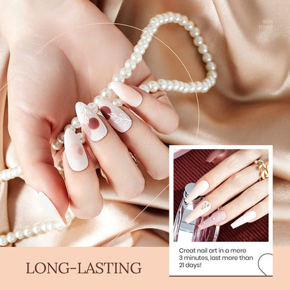 Nail Set 6 Colors Skin Tones Collection Nude Pink Gel Nail Polish Brown Neutral Soak off Uv Led Lamp Needed Manicure Diy Home Gift for Girls