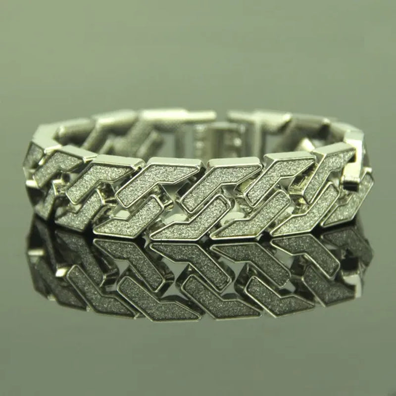 Miami Curb Cuban Bracelet for Men Gold Silver Hip Hop Iced Out Paved Rhinestones CZ Rapper Bracelet Jewelry