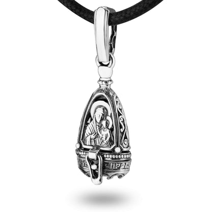 Cristian Necklace 925 Sterling Silver Filigree Prayer Locket Pendant Box Religious Jewelry for Women Handmade