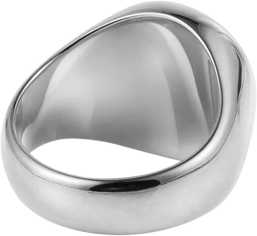 Seals of The Seven Archangels Rings Choker Statement Silver Gold Titanium Steel Bands Punk Rock Stamp Signet Ring For Men