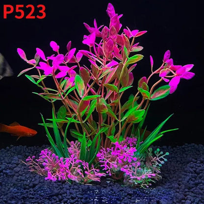 1Pcs Artificial Aquarium Decor Plants Water Weeds Ornament Aquatic Plant Fish Tank Grass Decoration Accessories