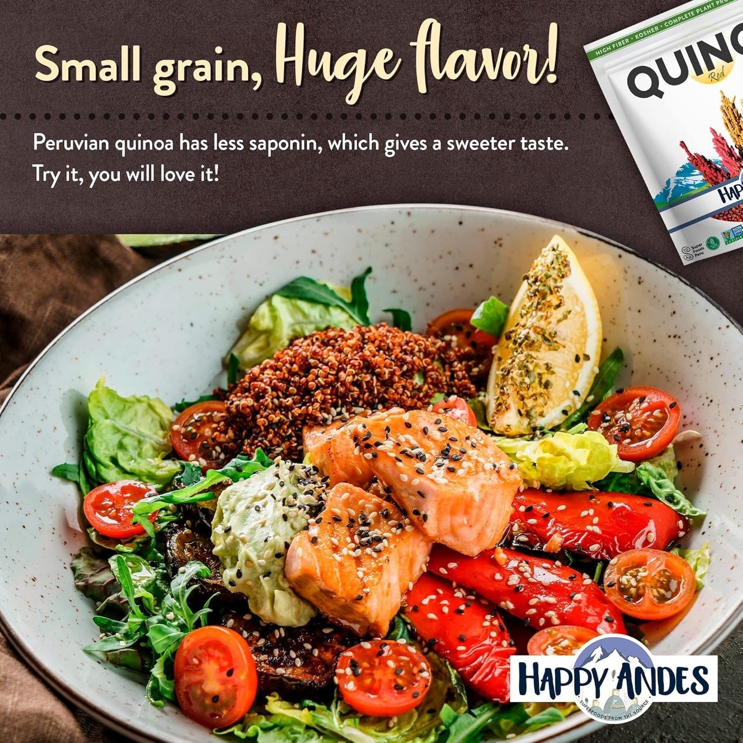 Organic White Quinoa 3 Pound -Non-Gmo,100% Peruvian, Superior Taste,Gluten-Free,Rice Replacement, Pre-Washed, Whole Grain, Usda-Certified, Complete Plant Protein, Superfoods Peru, High in Fiber&Iron, Kosher