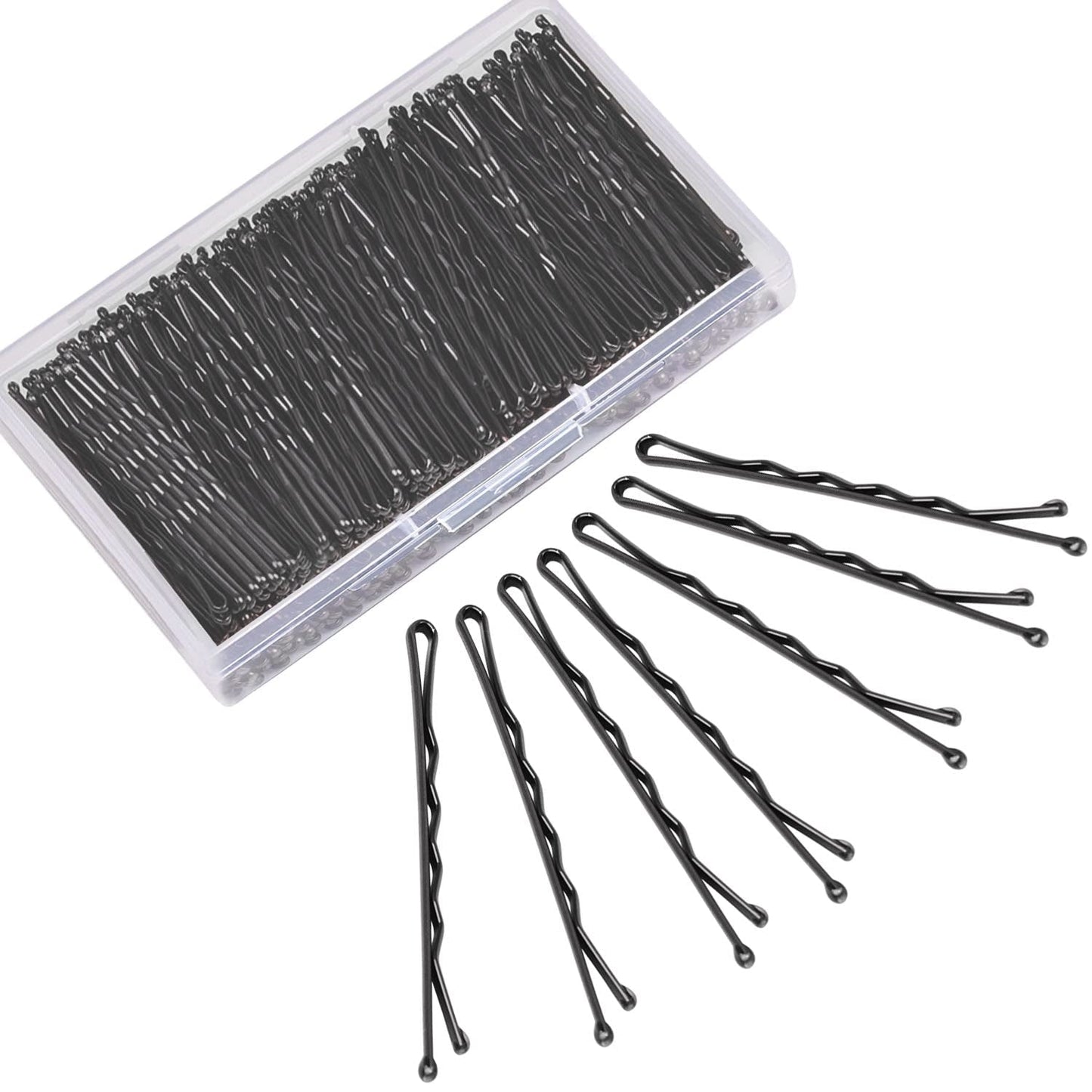 240 Pcs Bobby Pins Black,  2.2 Inches Bobby Hair Pins for All Hair with Box