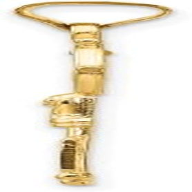 14K Solid Yellow Gold Holy Cross Key Necklace Religious Chain Pendant Jesus Christ Charm